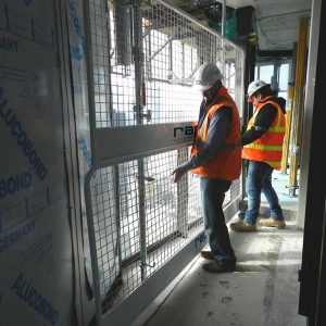 Installing height safety gate